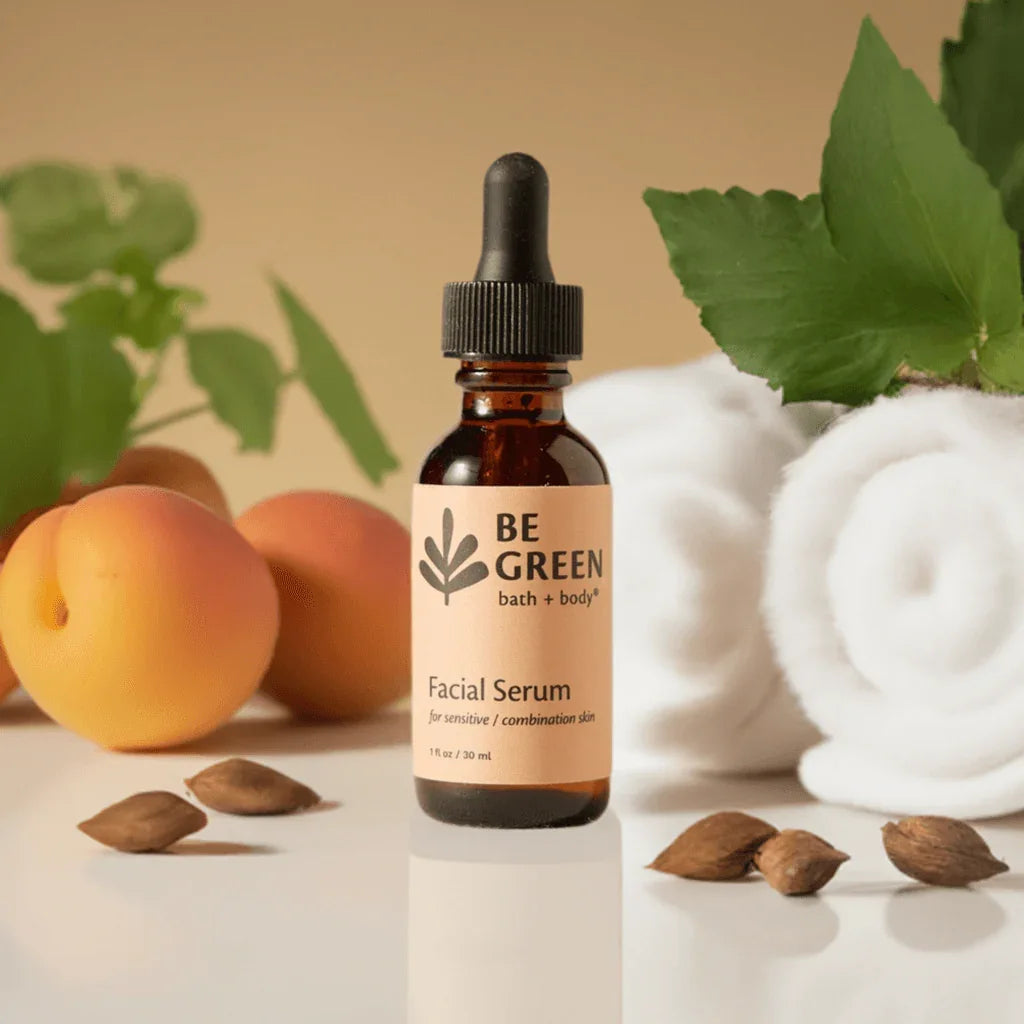 EWG Verified Facial Serum for sensitive skin made with apricot kernel oil
