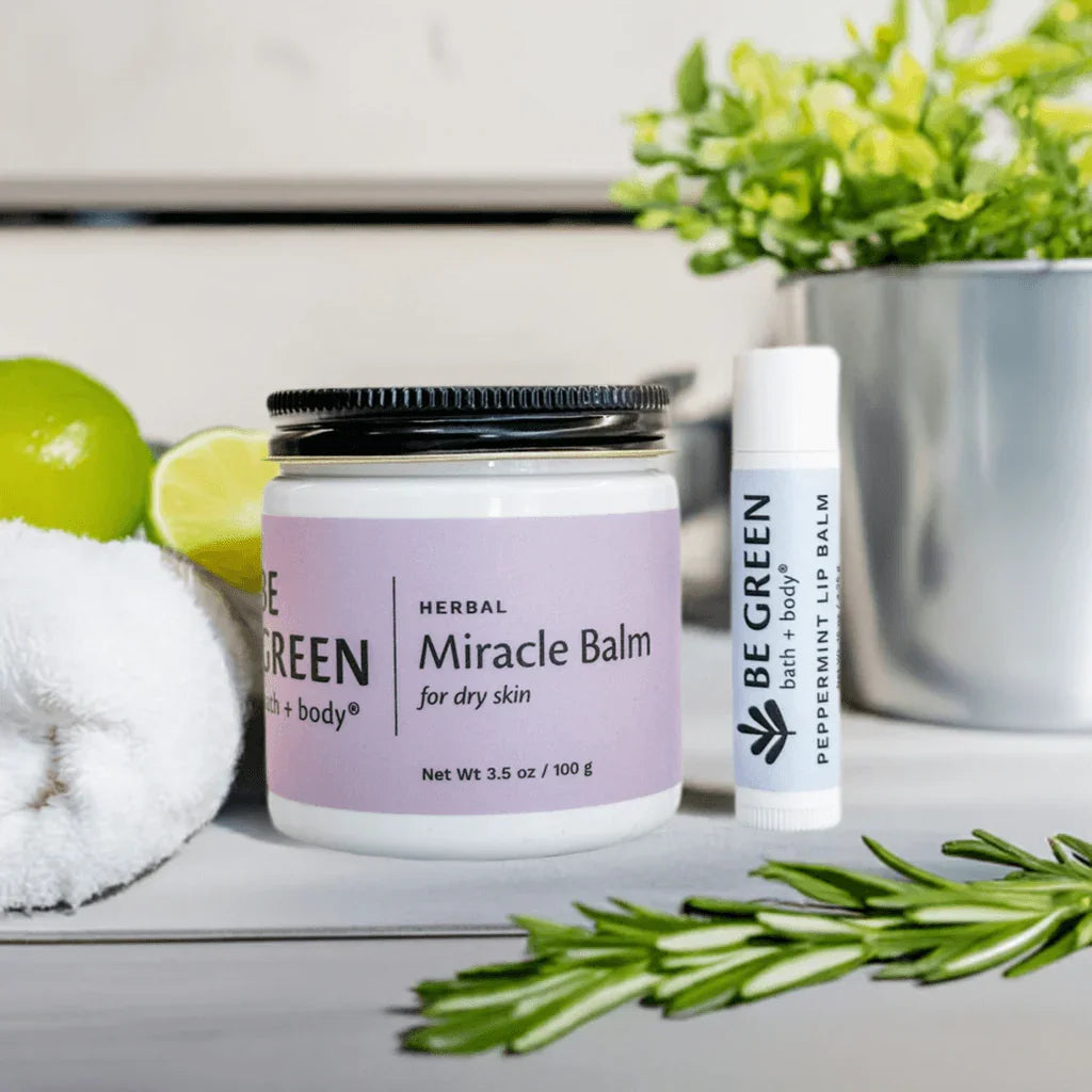 Organic Balm for Dry Skin and Lip Balm gift set for her