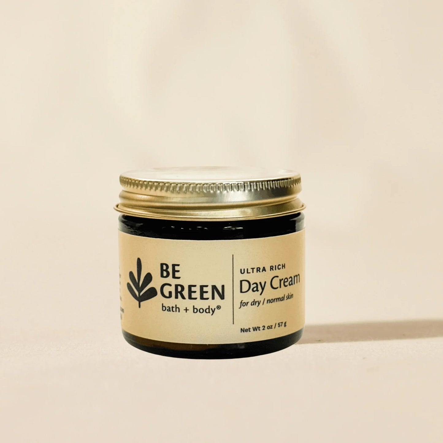 EWG Verified Day Cream for Dry or Normal Skin amber glass jar