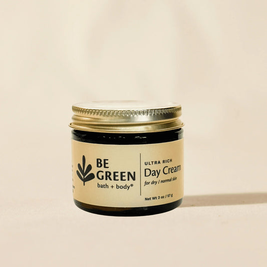EWG Verified Day Cream for Dry or Normal Skin amber glass jar