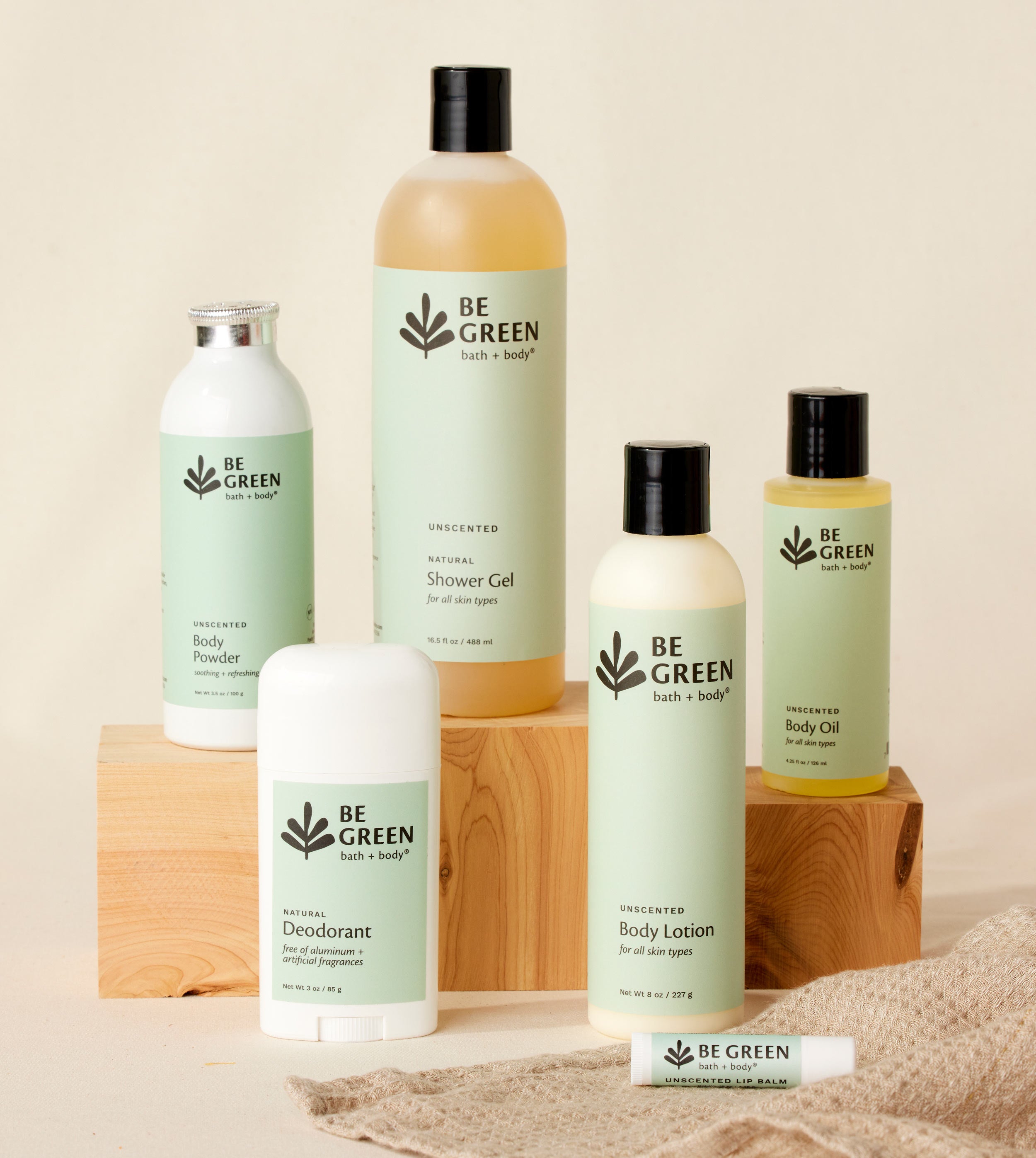 Be Green Bath and Body Fragrance Free Skincare Products Collection