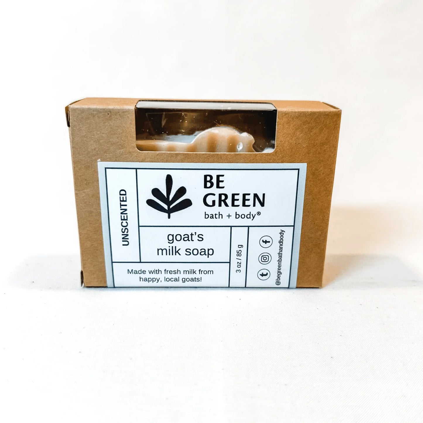 Boxed bar of goat milk soap