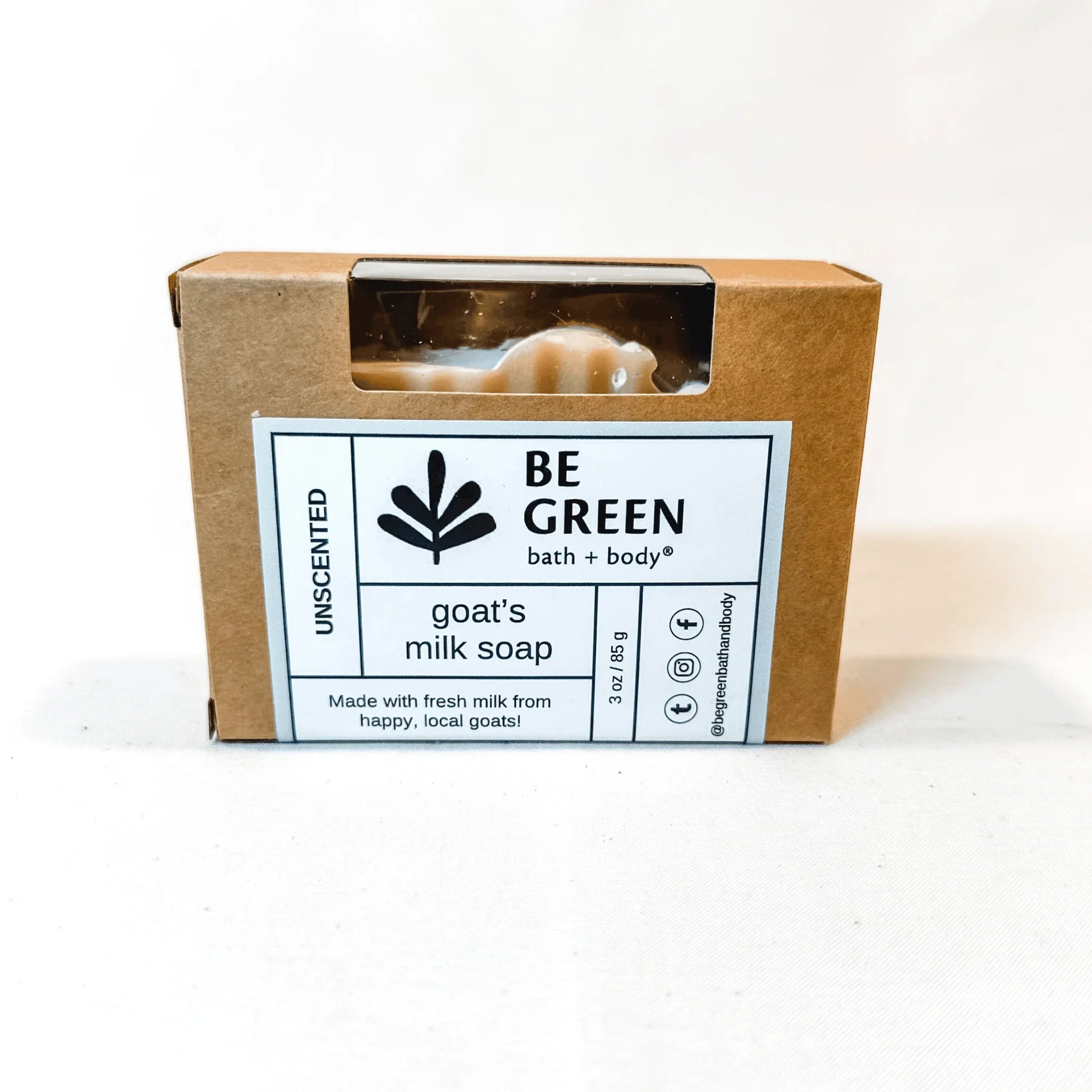 Boxed bar of goat milk soap