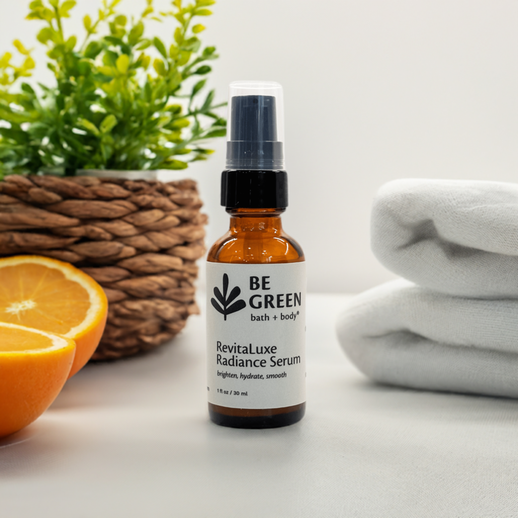 Natural, non-toxic Vitamin C facial serum with niacinamide and hyaluronic acid