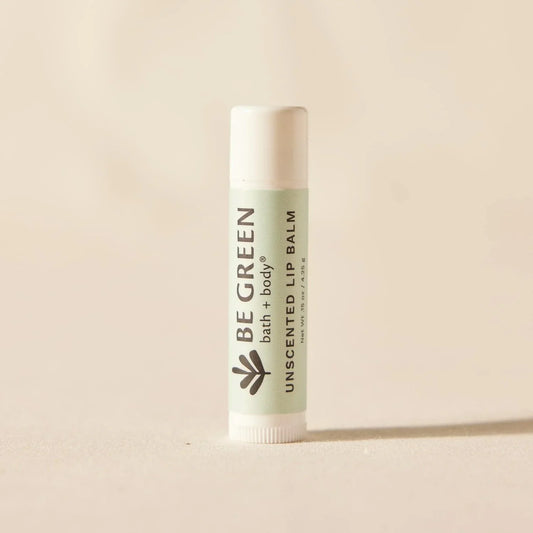 Unscented organic lip balm without zinc oxide.