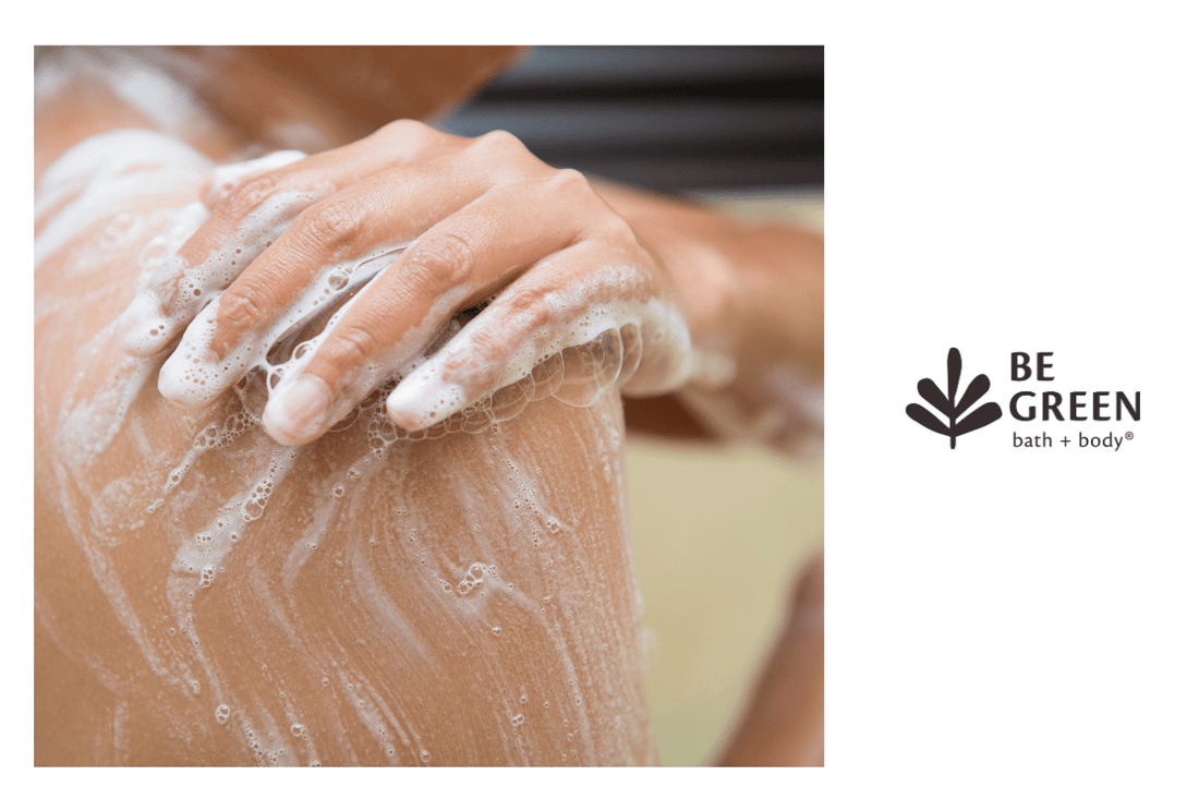 Woman applying Body Wash