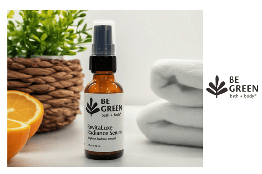 RevitaLuxe Radiance multi active serum on a white counter 