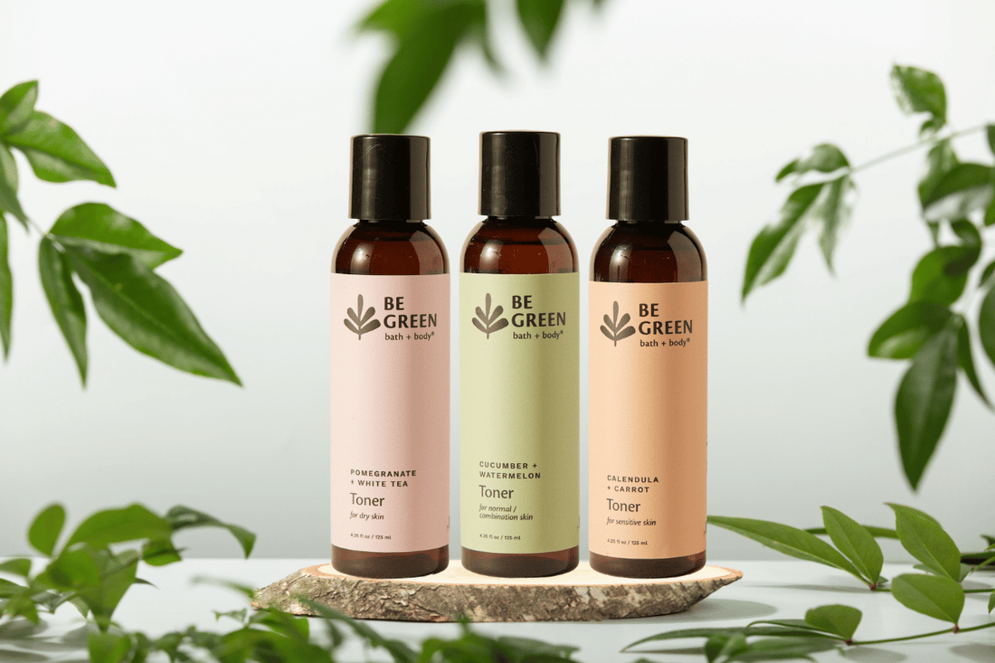 Assortment of Be Green Skin toners