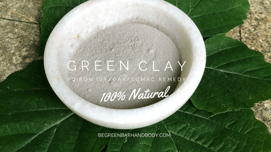 Green Clay in white bowl with green leaves