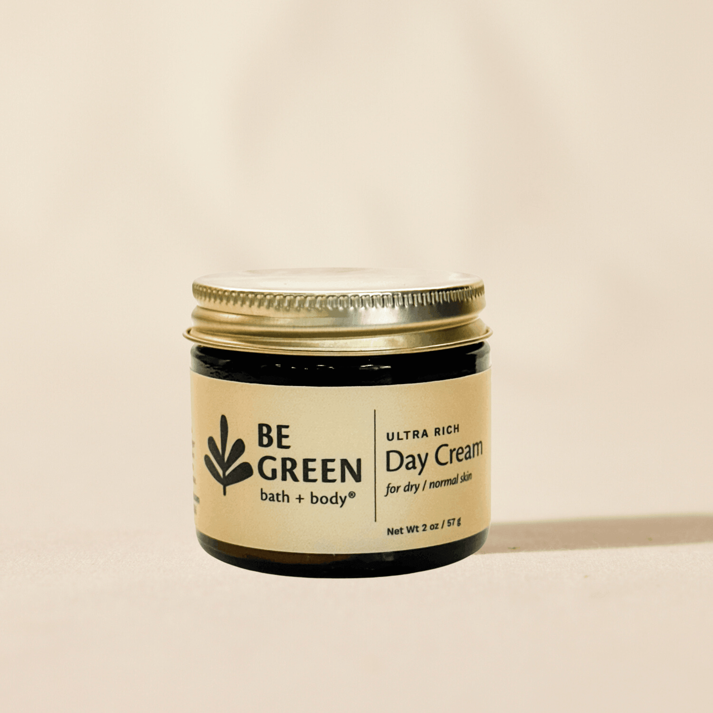 EWG Verified Day Cream for Dry or Normal Skin amber glass jar