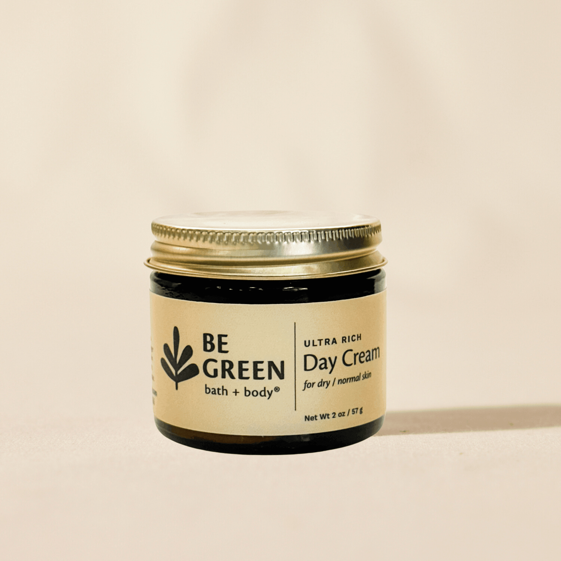 EWG Verified Day Cream for Dry or Normal Skin amber glass jar