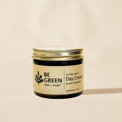 EWG Verified Day Cream for Dry or Normal Skin amber glass jar