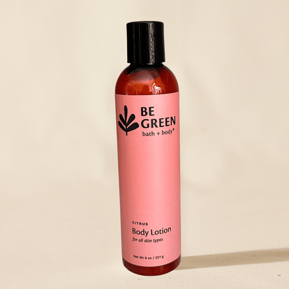 Natural Citrus Body Lotion made with organic ingredients