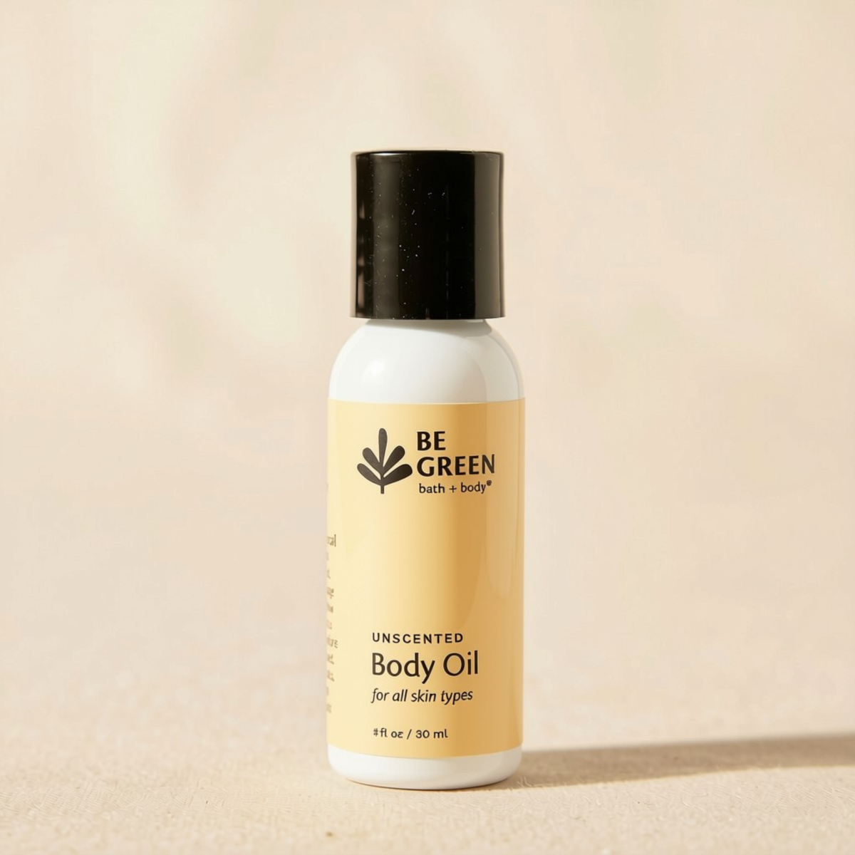 a travel and trial size bottle of no fragrance added body oil