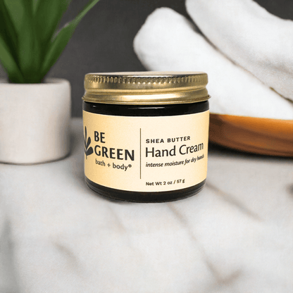 Natural hand cream made with organic unrefined shea butter