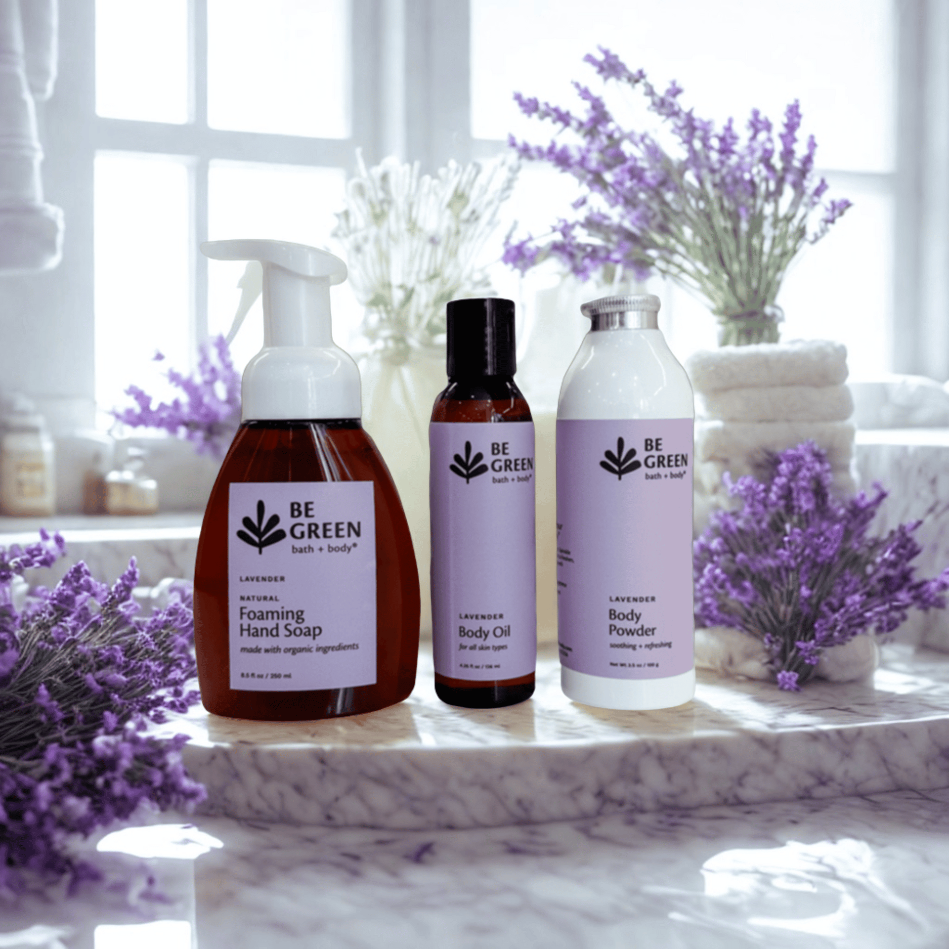ENVIORN Body Care Series セット Lavender Body Care Spa Gift Set | Relaxing Natural Skincare Set