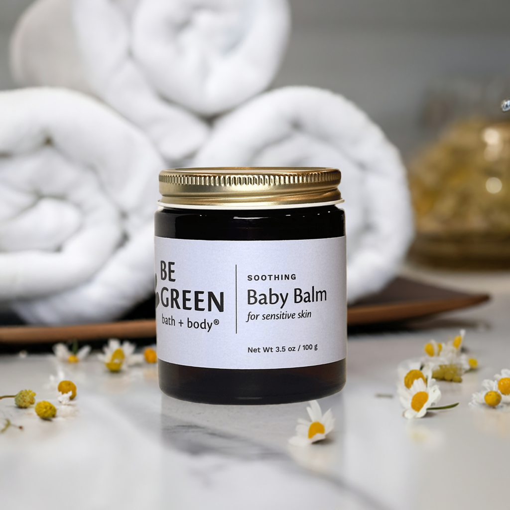 EWG Verified sensitive skin balm in a glass jar