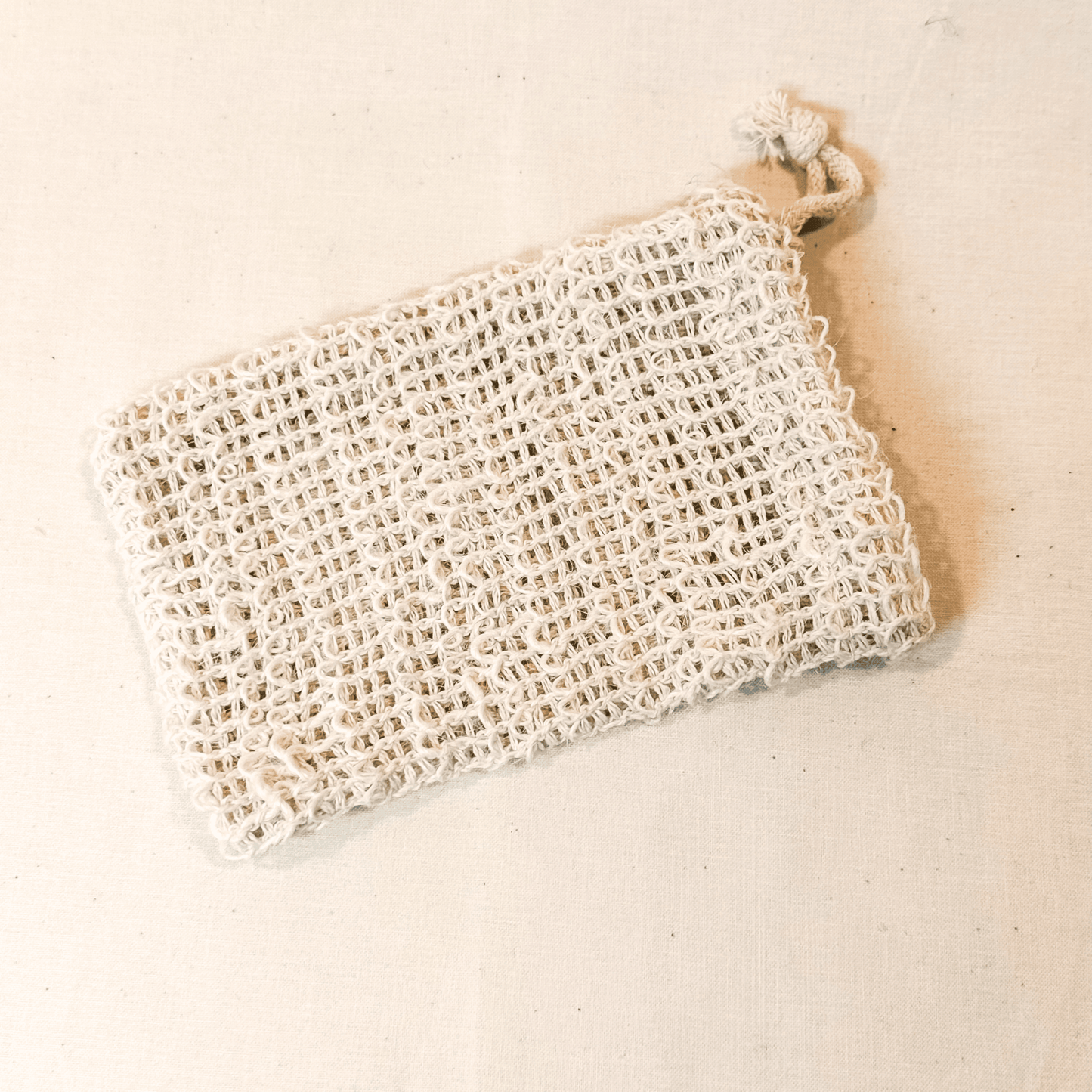 Sisal drawstring soap bag