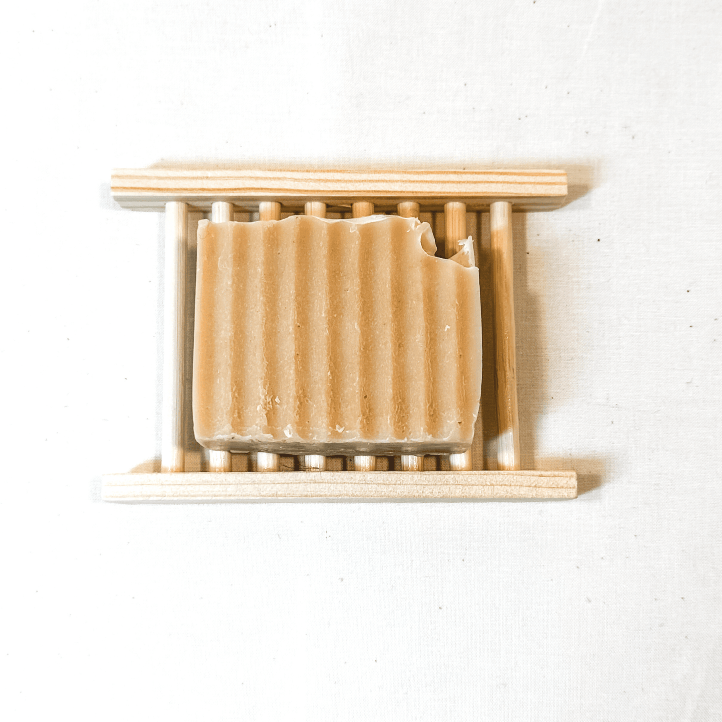 Fragrance free Goat's Milk Soap with bamboo soap tray