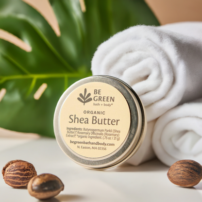 EWG Verified tin of Shea Butter for cuticles, lips, dry skin