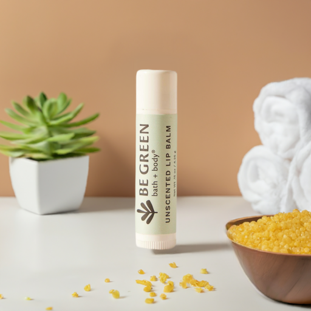 EWG Verified unscented lip balm made with beeswax and organic castor oil