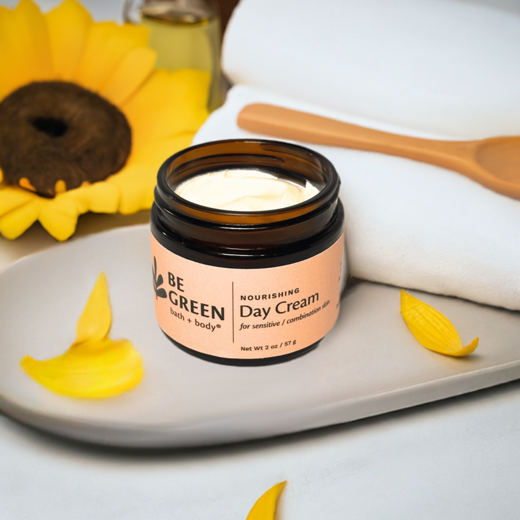 an open jar of Day Cream for sensitive skin