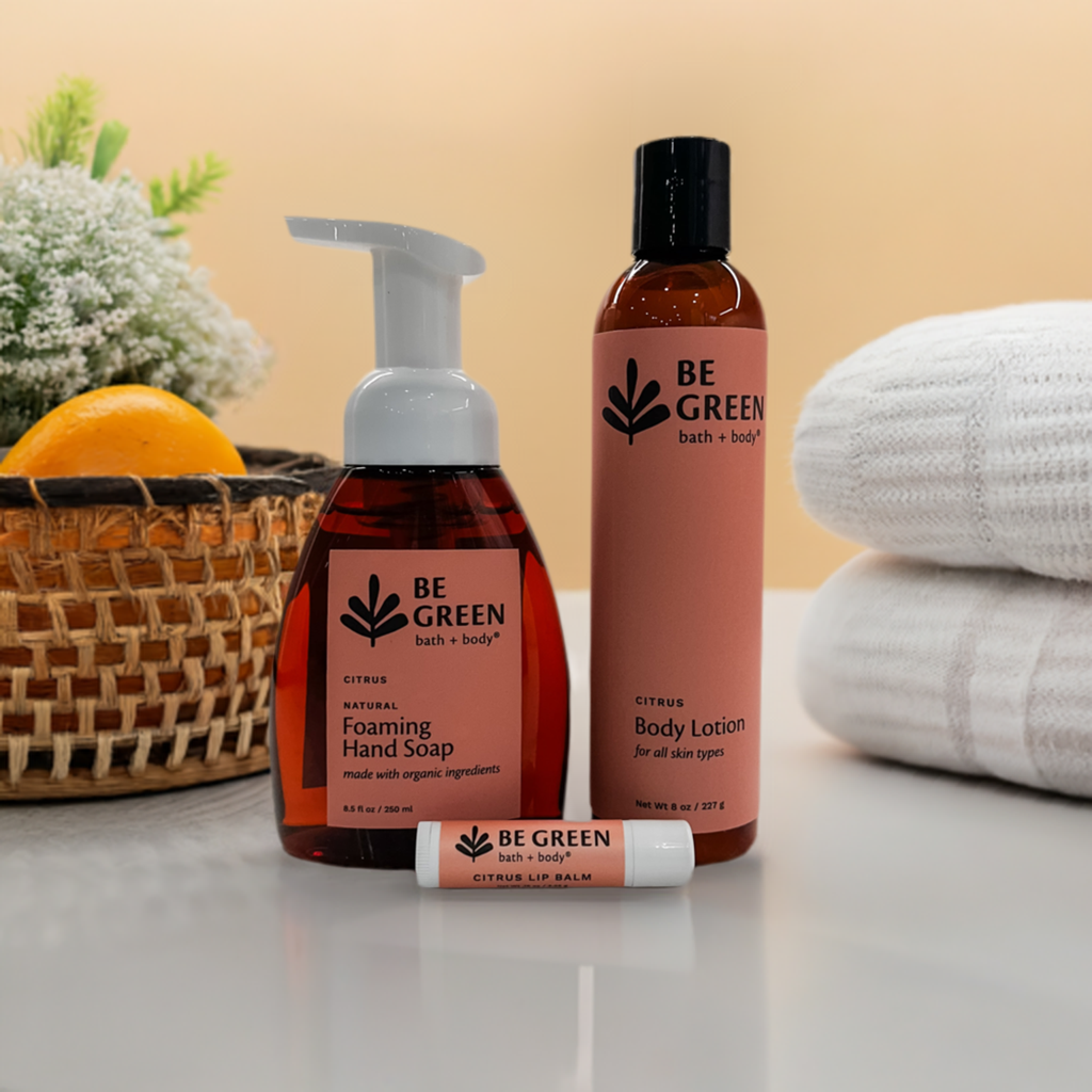 Sweet Orange natural skincare products gift collection