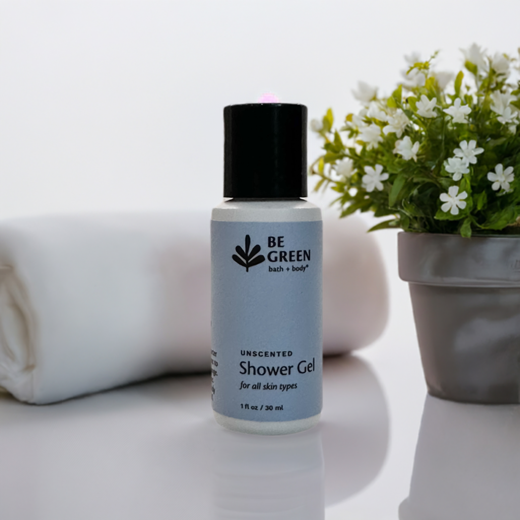 Non-toxic unscented trial size shower gel and body wash
