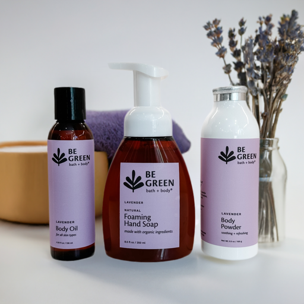 Green beauty lavender skincare gift set